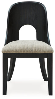 Rowanbeck Black Dining Table, 2 Arm Chairs and 4 Side Chairs from Ashley - DMV Furniture