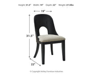Rowanbeck Black Dining Table and 4 Chairs from Ashley - DMV Furniture