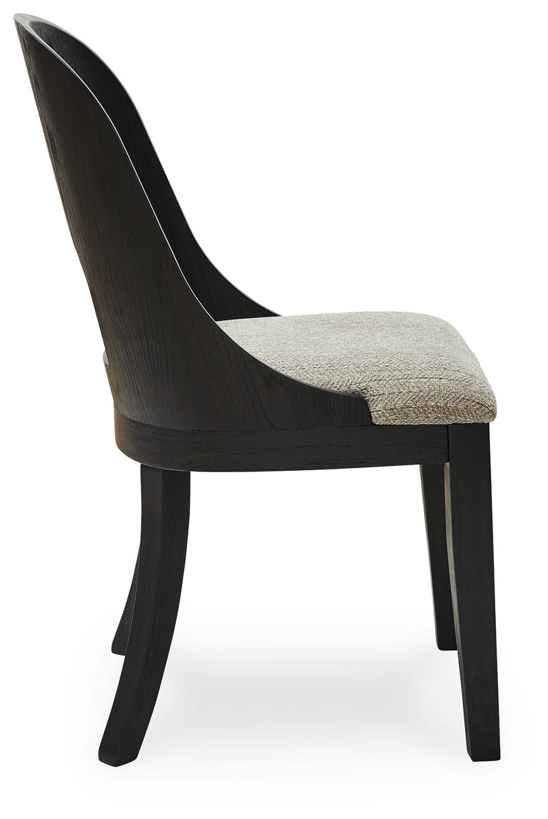 Rowanbeck Black Dining Table, 2 Arm Chairs and 4 Side Chairs from Ashley - DMV Furniture