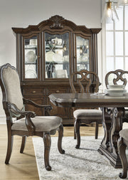 Maylee Dark Brown Dining Table, 6 Chairs and Bench from Ashley - DMV Furniture