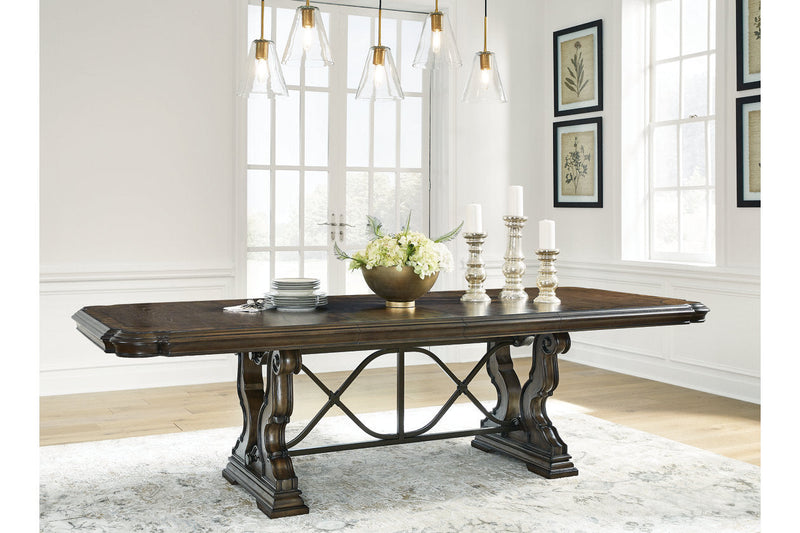 Maylee Dark Brown Dining Extension Table -  Ashley - DMV Furniture