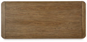 Cabalynn Counter Height Dining Table and 6 Barstools with Storage in Light Brown from Ashley - DMV Furniture