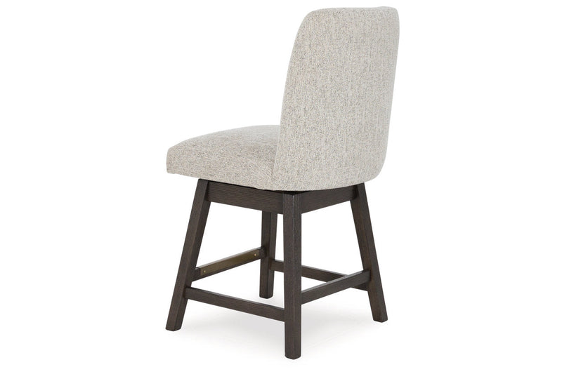 Burkhaus Dark Brown Counter Height Dining Table and 6 Barstools -  Ashley - DMV Furniture