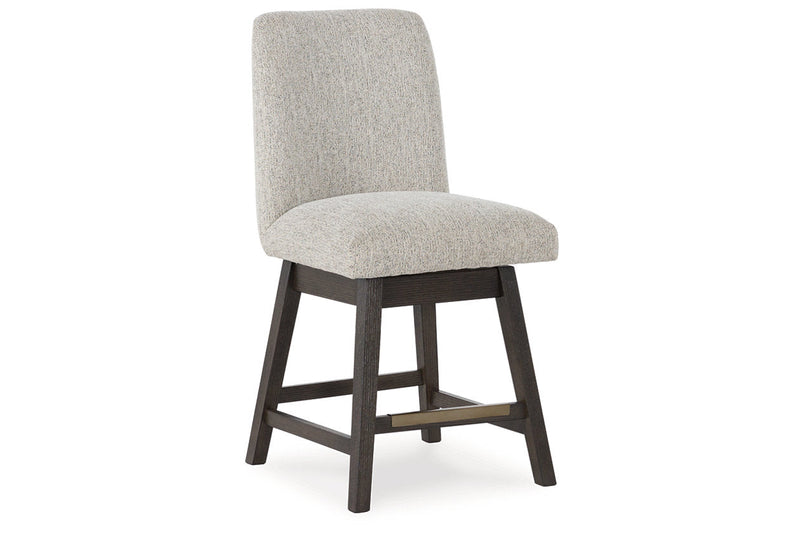 Burkhaus Dark Brown Counter Height Dining Table and 4 Barstools -  Ashley - DMV Furniture