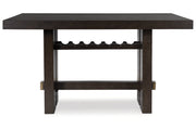 Burkhaus Dark Brown Counter Height Dining Table and 4 Barstools -  Ashley - DMV Furniture