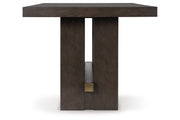 Burkhaus Dark Brown Counter Height Dining Table and 6 Barstools -  Ashley - DMV Furniture