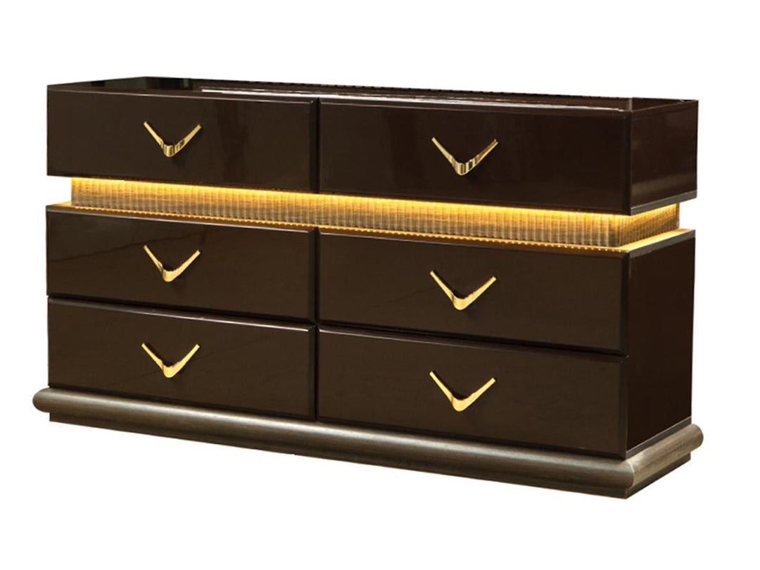 Dunhill 65.4" Wide 6 Drawer Dresser With Mirror