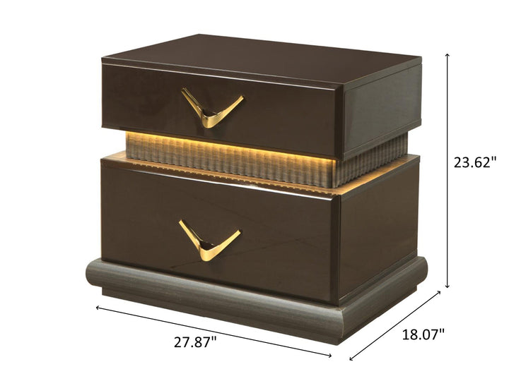 Dunhill 23.6" Tall 2 Drawer Nightstand