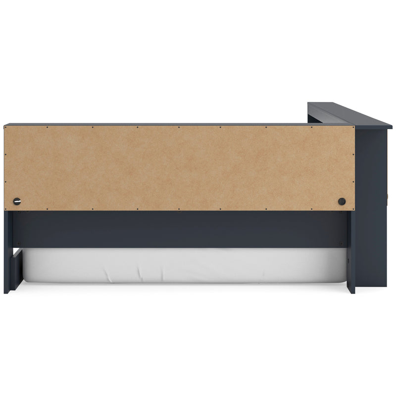 Simmenfort Navy Blue Full Bookcase Corner Storage Bed from Ashley - DMV Furniture