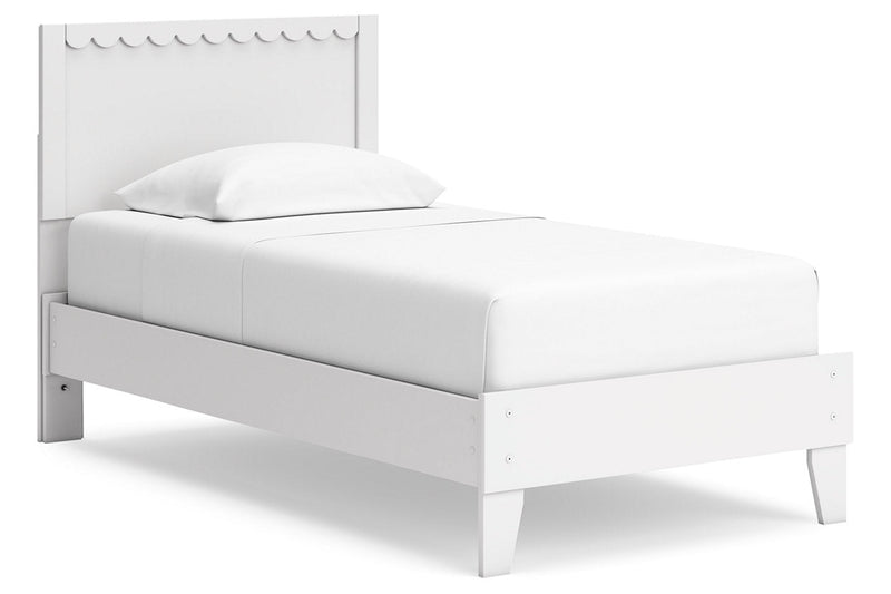 Hallityn White Twin Panel Platform Bed from Ashley - DMV Furniture