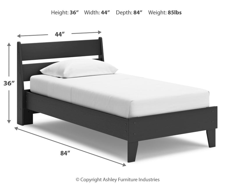 Socalle Twin Panel Platform Bed and Dresser from Ashley - DMV Furniture