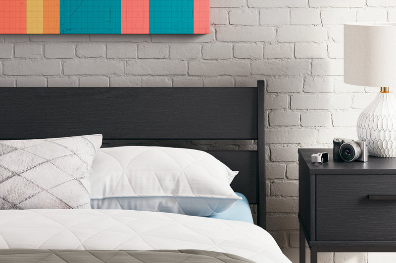 Socalle Black Full Panel Platform Bed from Ashley - DMV Furniture