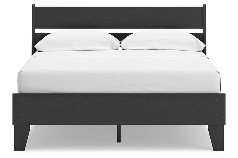 Socalle Black Full Panel Platform Bed from Ashley - DMV Furniture