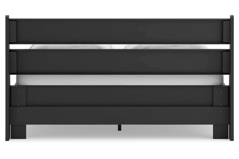 Socalle Black Queen Panel Platform Bed from Ashley - DMV Furniture