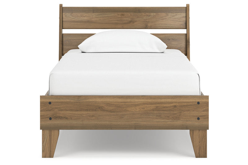 Deanlow Honey Twin Platform Panel Bed from Ashley - DMV Furniture
