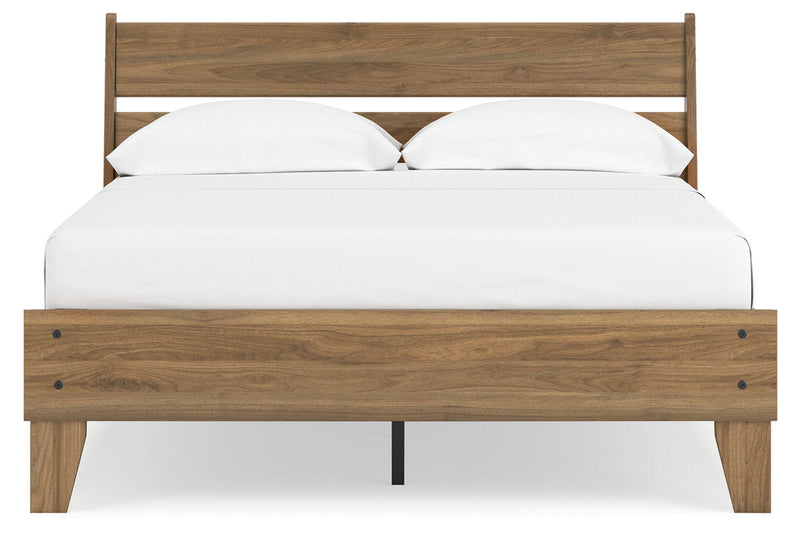 Deanlow Honey Full Platform Panel Bed from Ashley - DMV Furniture