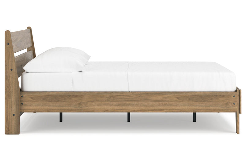 Deanlow Honey Full Platform Panel Bed from Ashley - DMV Furniture