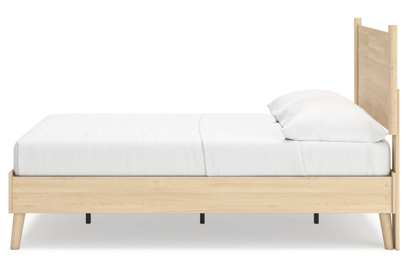 Cabinella Tan Full Platform Panel Bed from Ashley - DMV Furniture