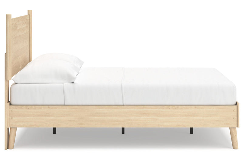 Cabinella Tan Full Platform Panel Bed from Ashley - DMV Furniture