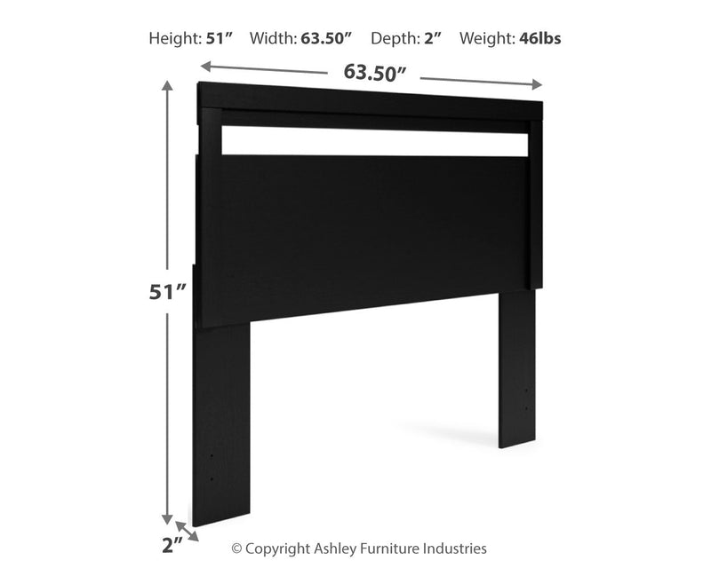 Finch Black Queen Panel Platform Bed with Dresser and Nightstand from Ashley - DMV Furniture