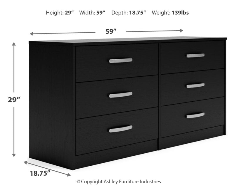 Finch Black Queen Panel Platform Bed with Dresser and Nightstand from Ashley - DMV Furniture