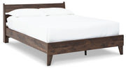 Calverson Mocha Queen Panel Platform Bed with Dresser and Nightstand from Ashley - DMV Furniture