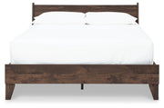 Calverson Mocha Queen Panel Platform Bed with Dresser and Nightstand from Ashley - DMV Furniture