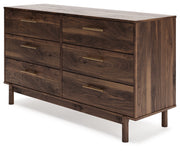 Calverson Mocha Queen Panel Platform Bed with Dresser and Nightstand from Ashley - DMV Furniture