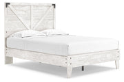 Shawburn White/Dark Charcoal Gray Full Crossbuck Panel Platform Bed from Ashley - DMV Furniture