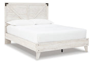 Shawburn Whitewash and Charcoal Gray Platform Bedroom Set from Ashley - DMV Furniture