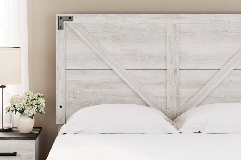 Shawburn Whitewash and Charcoal Gray Platform Bedroom Set from Ashley - DMV Furniture