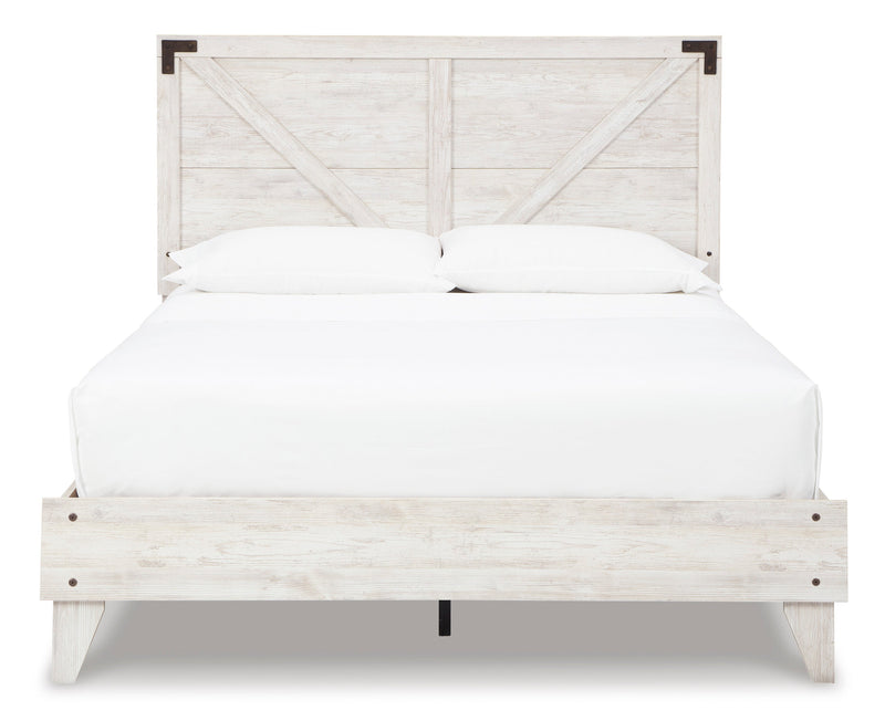 Shawburn Whitewash and Charcoal Gray Platform Bedroom Set from Ashley - DMV Furniture