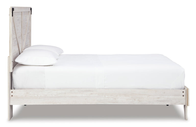Shawburn Whitewash and Charcoal Gray Platform Bedroom Set from Ashley - DMV Furniture
