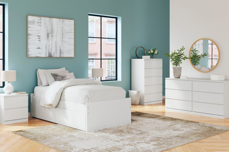 Onita White Youth One Side Storage Platform Bedroom Set from Ashley - DMV Furniture