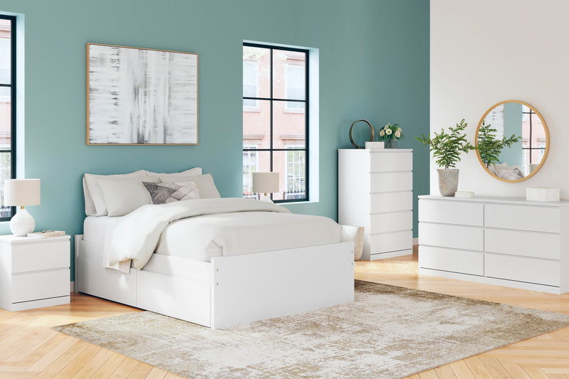 Onita White Youth One Side Storage Platform Bedroom Set from Ashley - DMV Furniture