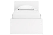 Onita White Twin Panel Platform Bed with 1 Side Storage from Ashley - DMV Furniture