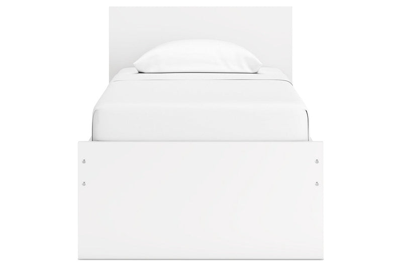 Onita White Twin Panel Platform Bed with 1 Side Storage from Ashley - DMV Furniture