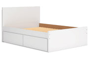 Onita White Full Panel Platform Bed with 1 Side Storage from Ashley - DMV Furniture