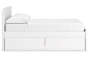 Onita White Full Panel Platform Bed with 1 Side Storage from Ashley - DMV Furniture