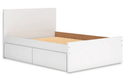 Onita White Full Panel Platform Bed with 2 Side Storage from Ashley - DMV Furniture