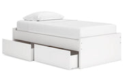 Onita White Twin Platform Bed with 1 Side Storage from Ashley - DMV Furniture