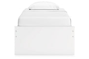 Onita White Twin Platform Bed with 1 Side Storage from Ashley - DMV Furniture