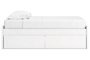 Onita White Twin Platform Bed with 1 Side Storage from Ashley - DMV Furniture