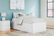 Onita White Twin Platform Bed with 1 Side Storage from Ashley - DMV Furniture
