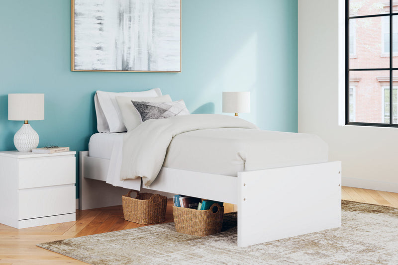 Onita White Twin Platform Bed from Ashley - DMV Furniture
