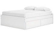 Onita White Queen Platform Bed with 2 Side Storage from Ashley - DMV Furniture
