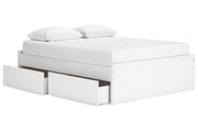 Onita White Queen Platform Bed with 2 Side Storage from Ashley - DMV Furniture