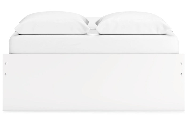 Onita White Queen Platform Bed with 2 Side Storage from Ashley - DMV Furniture