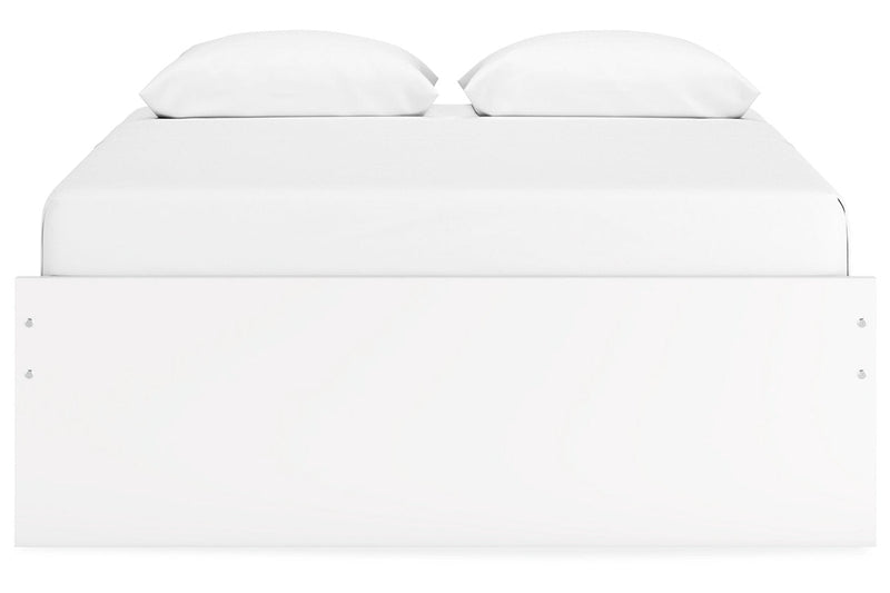 Onita White Queen Platform Bed with 2 Side Storage from Ashley - DMV Furniture