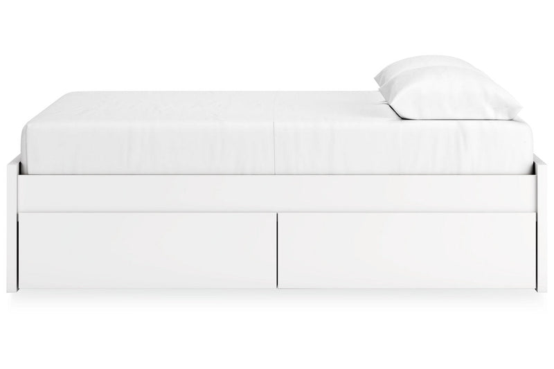 Onita White Queen Platform Bed with 2 Side Storage from Ashley - DMV Furniture